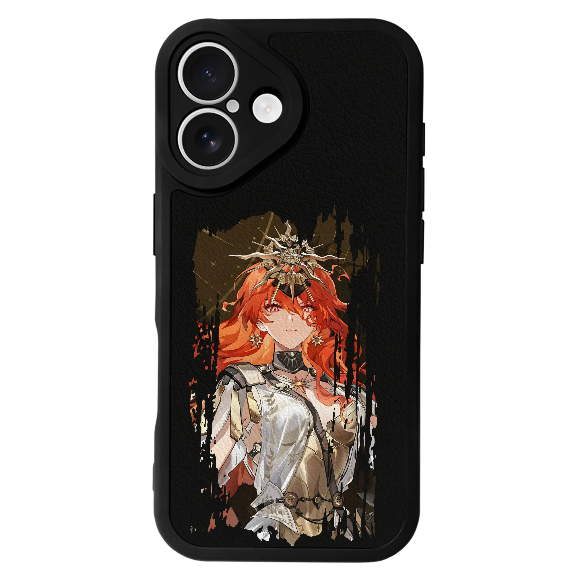 鳴潮 グッズ オーガスタ - IPhone 16シリーズ対応 ・ シリコンスマホケース ・ レザー調 ・ 高精度フィット ・ 耐衝撃 ・ ワイヤレス充電対応 ・ 精密カット